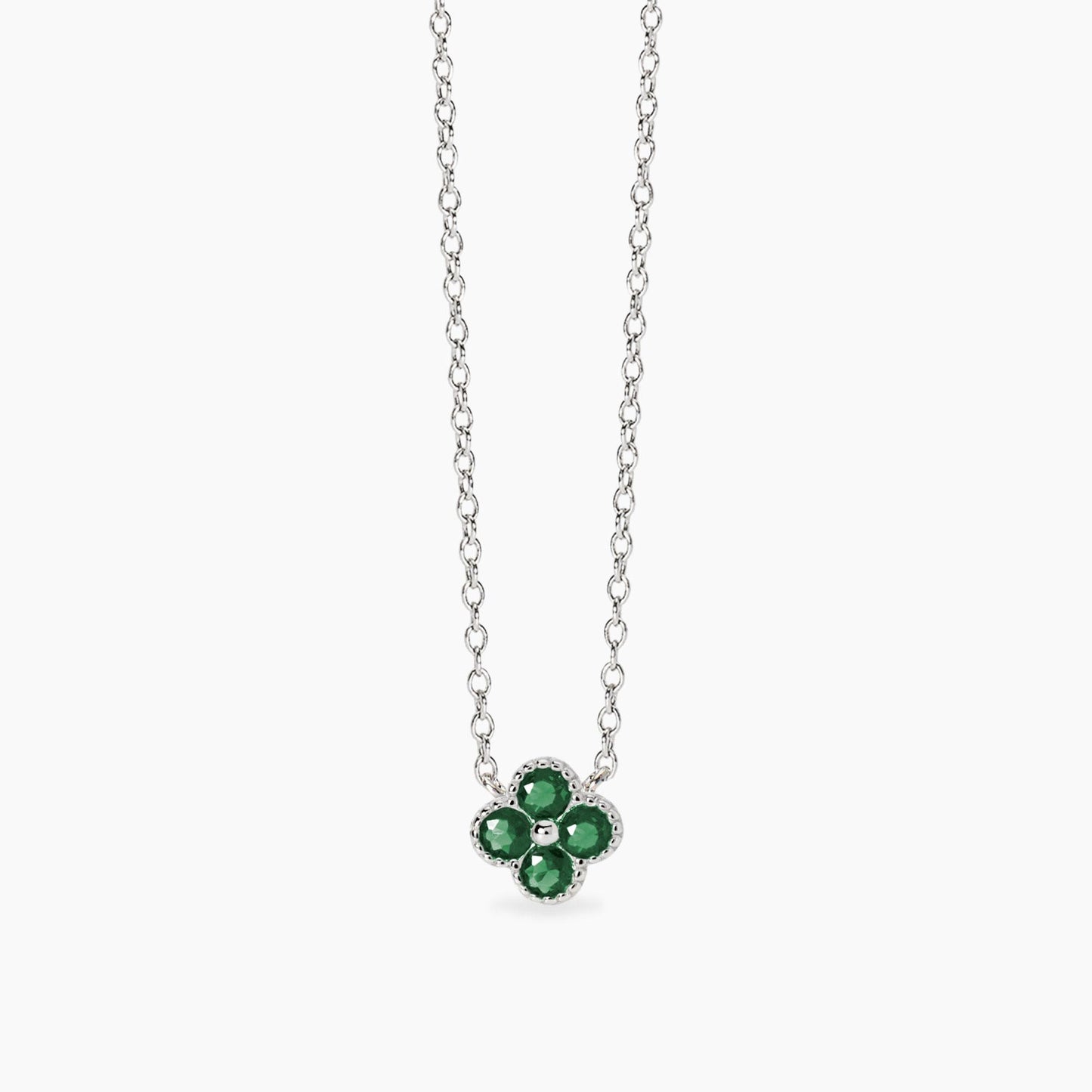 Girocollo con ciondolo fiore verde Jasmine Mabina 553795