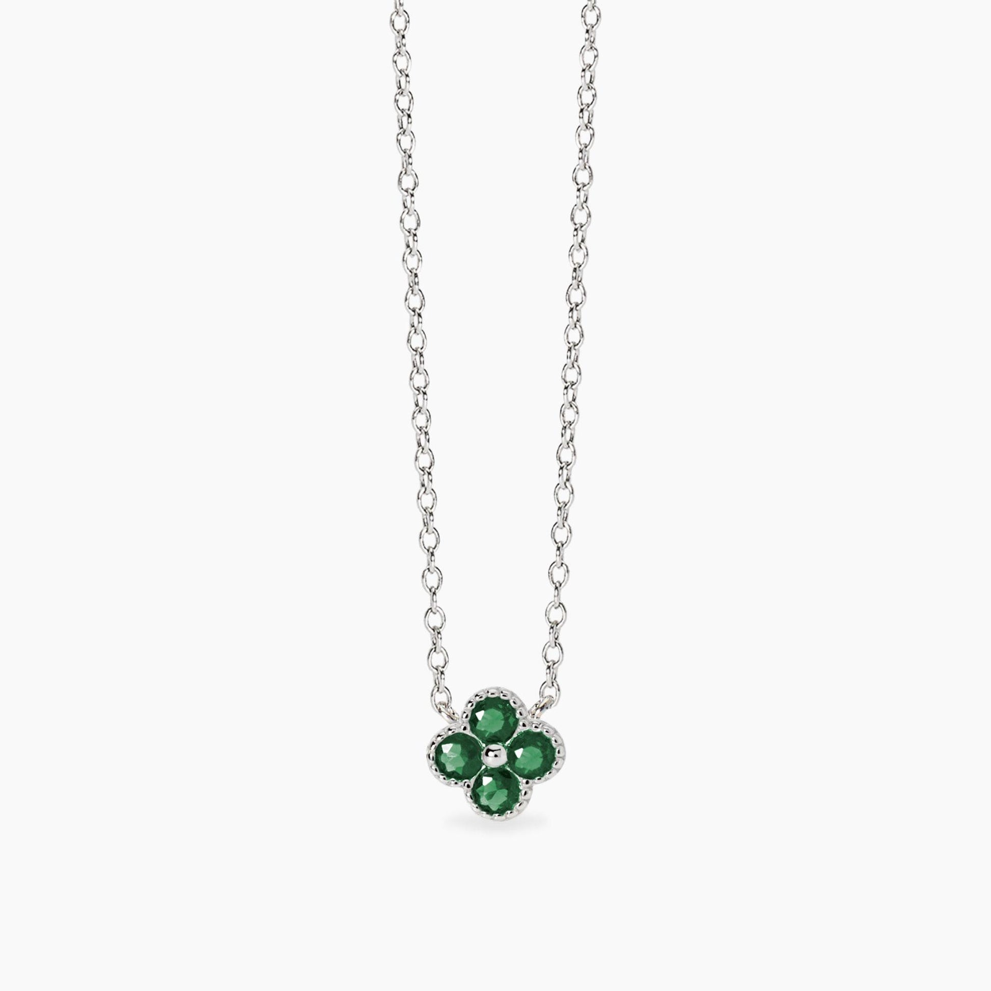 Girocollo con ciondolo fiore verde Jasmine Mabina 553795