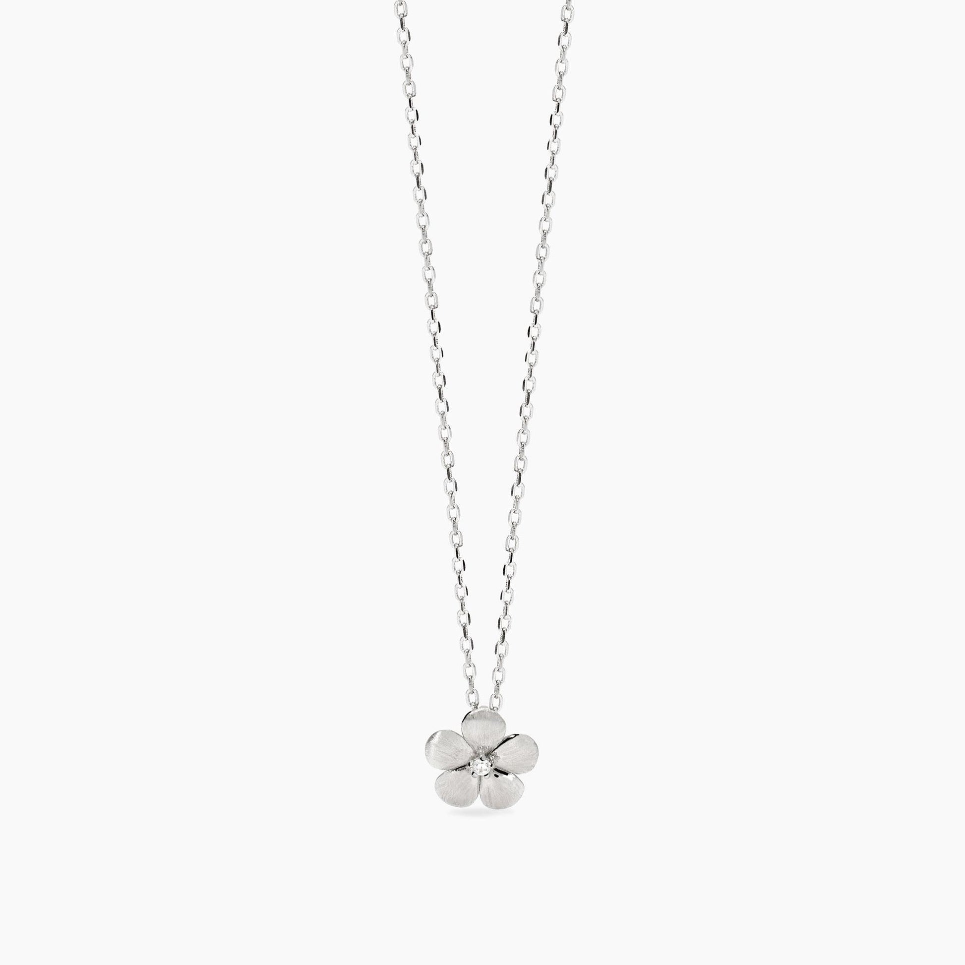 Girocollo Mabina con fiore in argento bulinato MALEDETTA PRIMAVERA 553837
