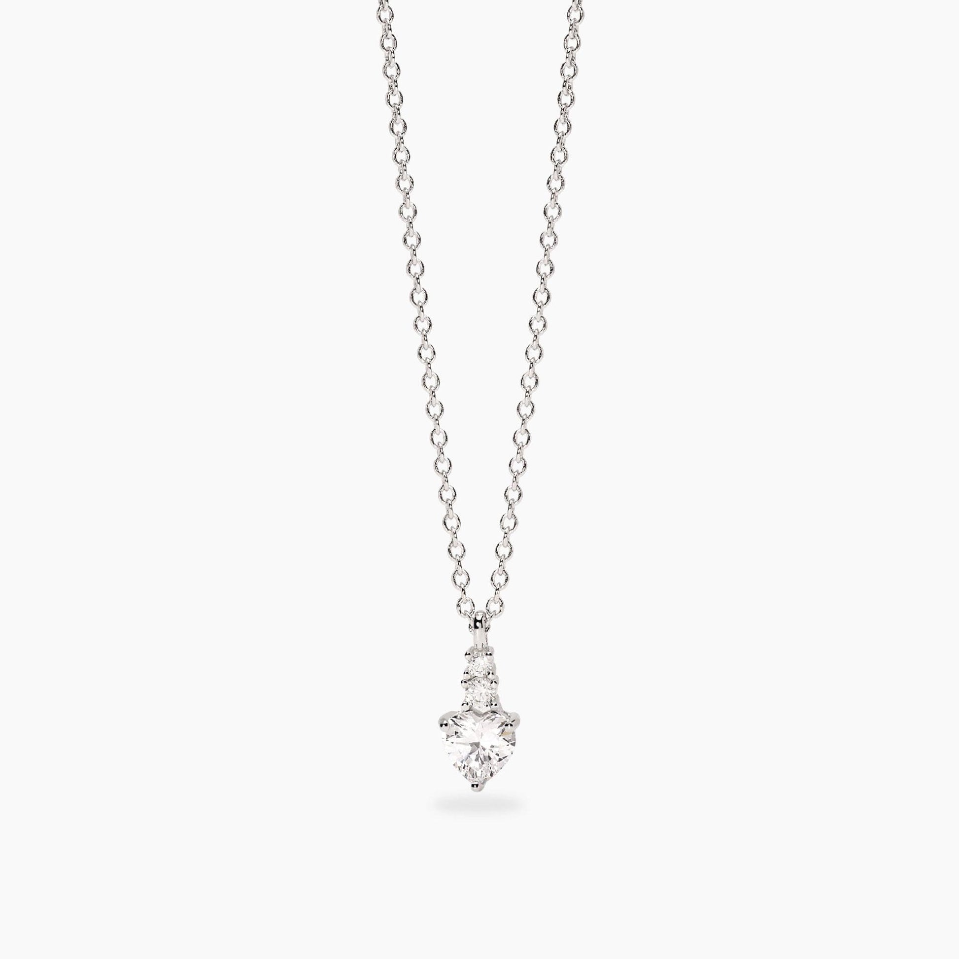 Girocollo con pendente con zirconi taglio cuore ROUGE MABINA 553858