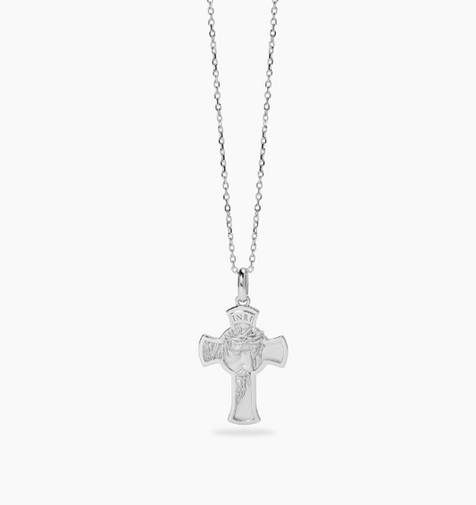 Collana da uomo in argento con pendente croce SACRUM Mabina 553878
