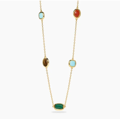 Girocollo in argento dorato con pietre multicolor GIULIETTA 553892 Mabina
