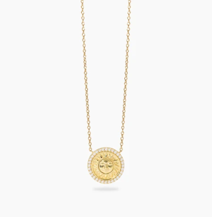 Girocollo in argento dorato con ciondolo sole FOLLOW THE SUN Mabina 553901