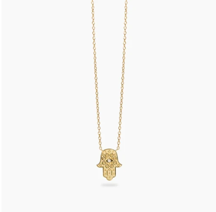 Girocollo in argento dorato con mano di Fatima POSITIVE ENERGY Mabina 553902