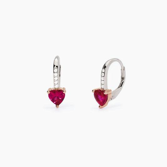 Orecchini in argento con rubini e zirconi ROUGE MABINA 563751