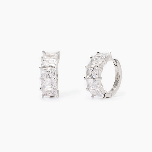 Orecchini in argento con zirconi baguette VALENTINA MABINA 563753