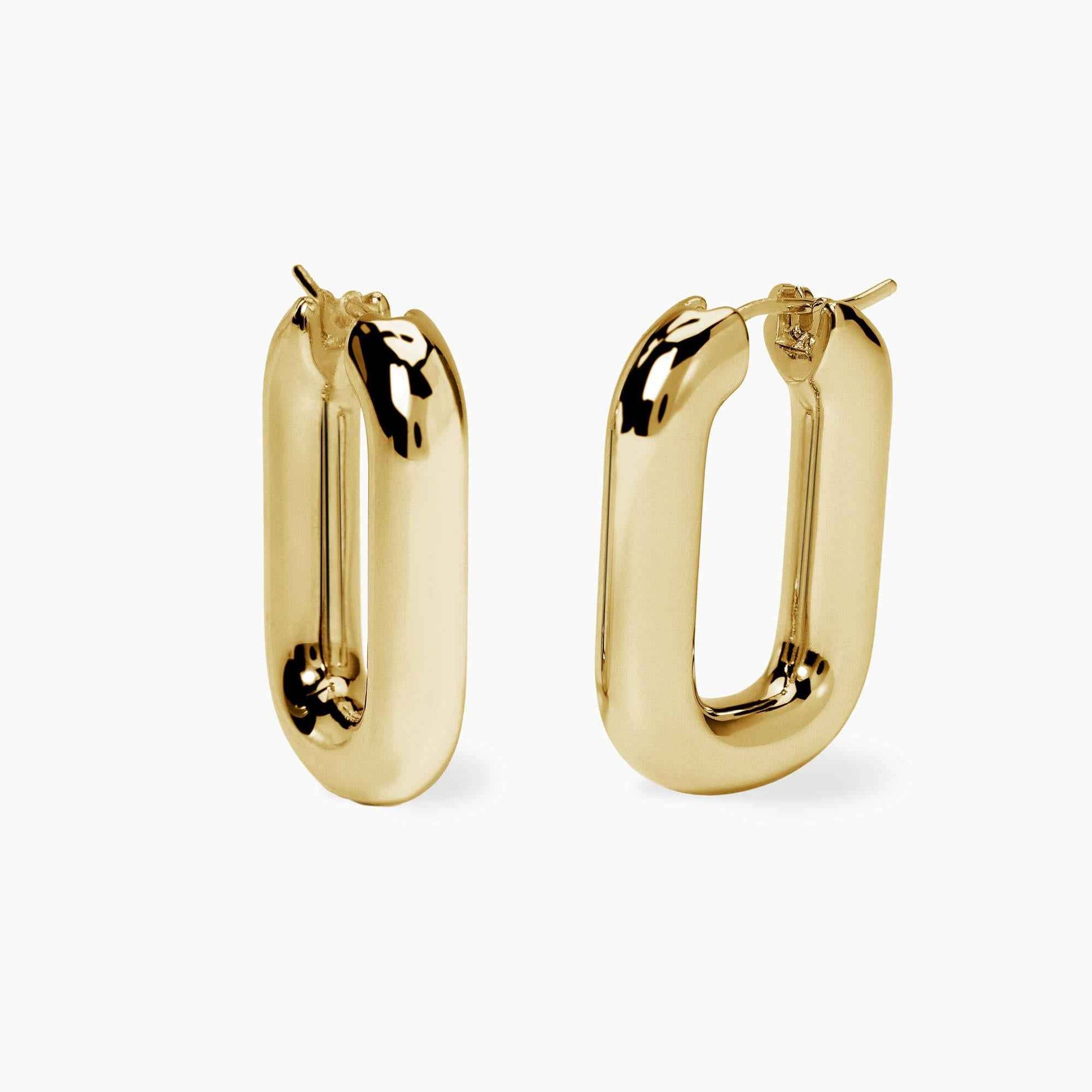 Orecchini a cerchio in argento dorato A MODO MIO MABINA 563930