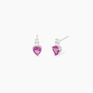 Hai aggiunto Orecchini con cuore pendente in corindone rosa sintetico ROUGE MABINA 563951 al tuo carrello.