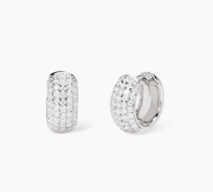 Orecchini a cerchietto con pavé di zirconi GREAT 563982 Mabina