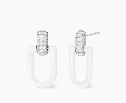 Orecchini pendenti bianchi con zirconi ROMA 563986 Mabina