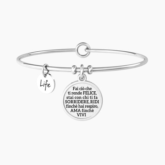 Bracciale rigido figlia con ciondolo e frase figlia   felicità  732230