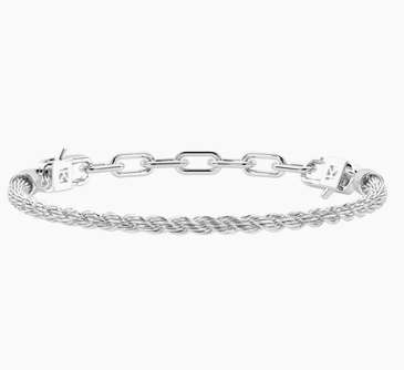 Bracciale componibile con catena corda Kidult  by you 732379