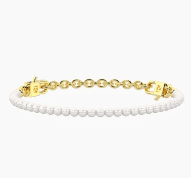 Bracciale componibile dorato con perle conchiglia Kidult  by you 732385