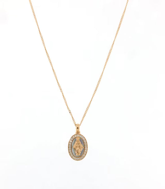 Choker with Madonna in rose gold, Crivelli diamonds 289-vp9084