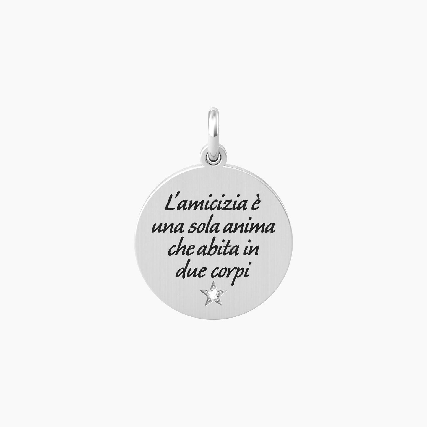 Ciondolo tondo con frase amicizia ANIMA | CUORE Kidult by You 741001