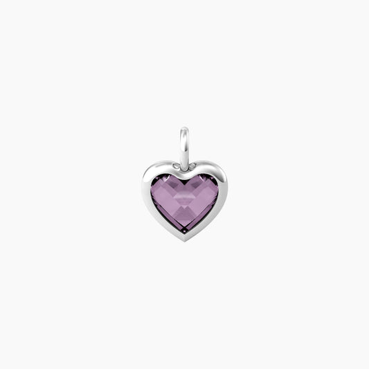 Ciondolo a forma di cuore in glass viola ENERGIA | VITA Kidult by You 741093