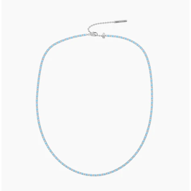 Girocollo componibile in acciaio smaltato azzurro Kidult 751253