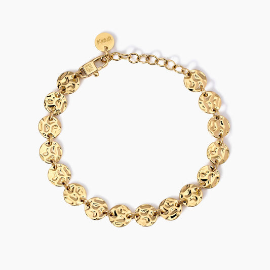 Bracciale dorato con tondi effetto martellato 831007 Kidult Style