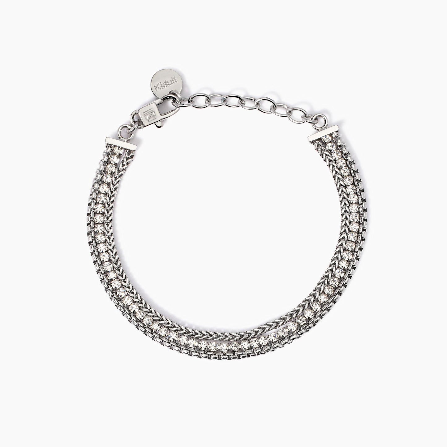 Bracciale kidult con due catene e tennis 831025