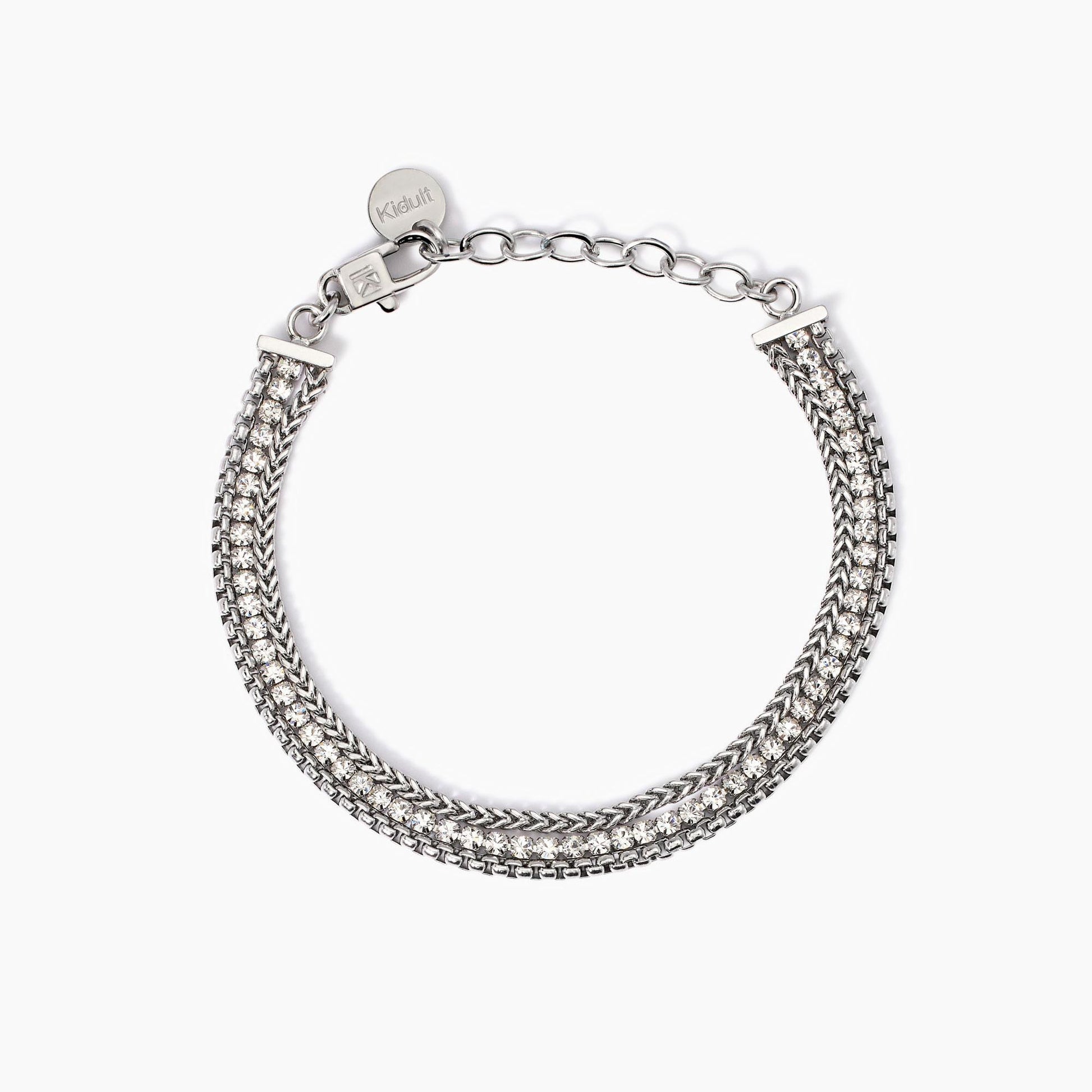 Bracciale kidult con due catene e tennis 831025