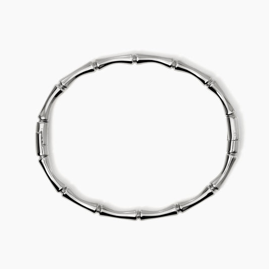 Bracciale rigido effetto bambù in acciaio 831059  Kidult Style