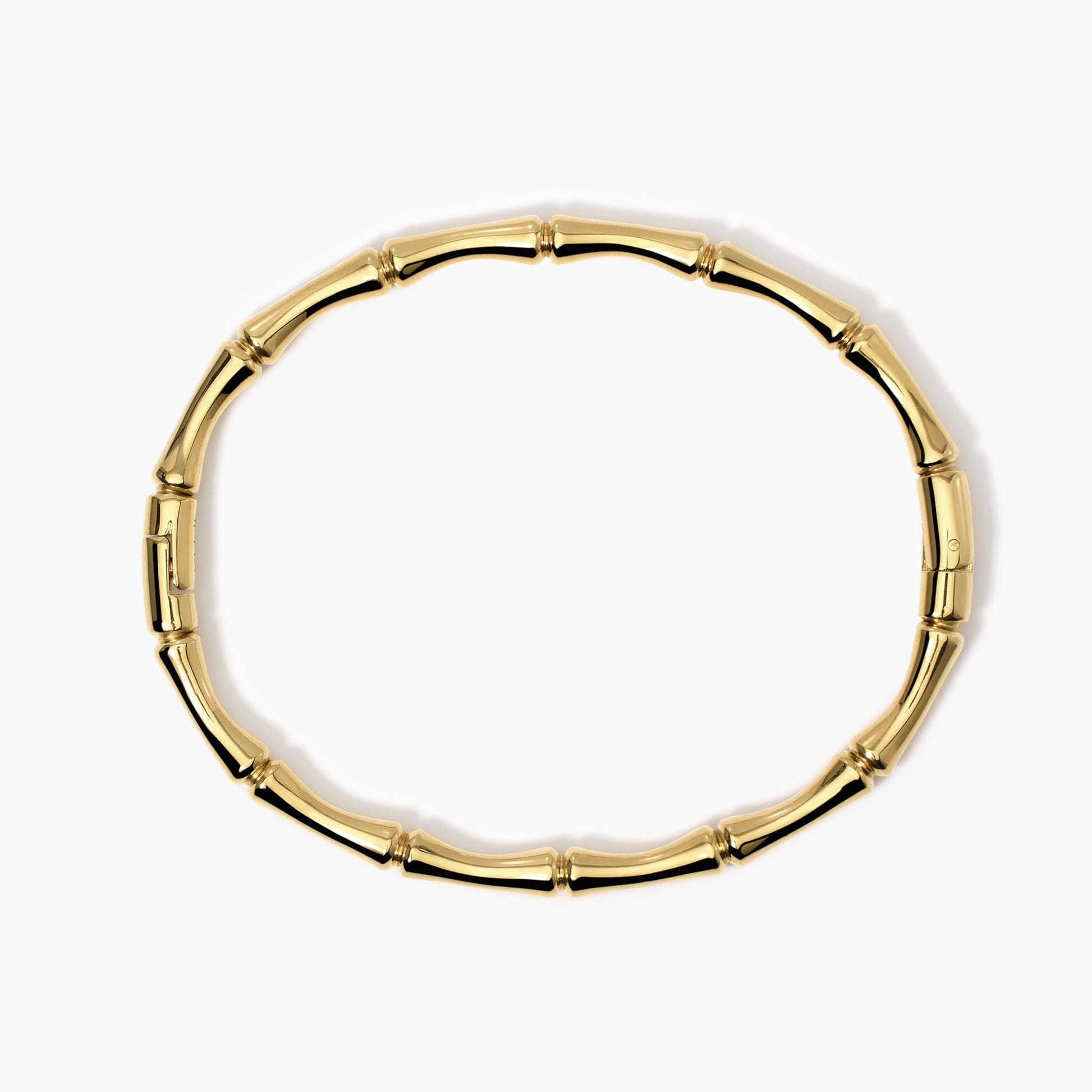 Bracciale rigido effetto bambù in acciaio dorato 831060 Kidult Style