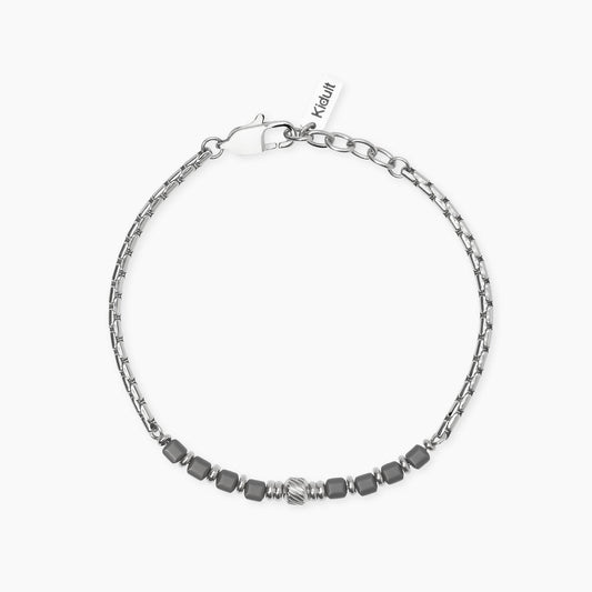 Bracciale Kidult Uomo in acciaio  ed ematite 831122