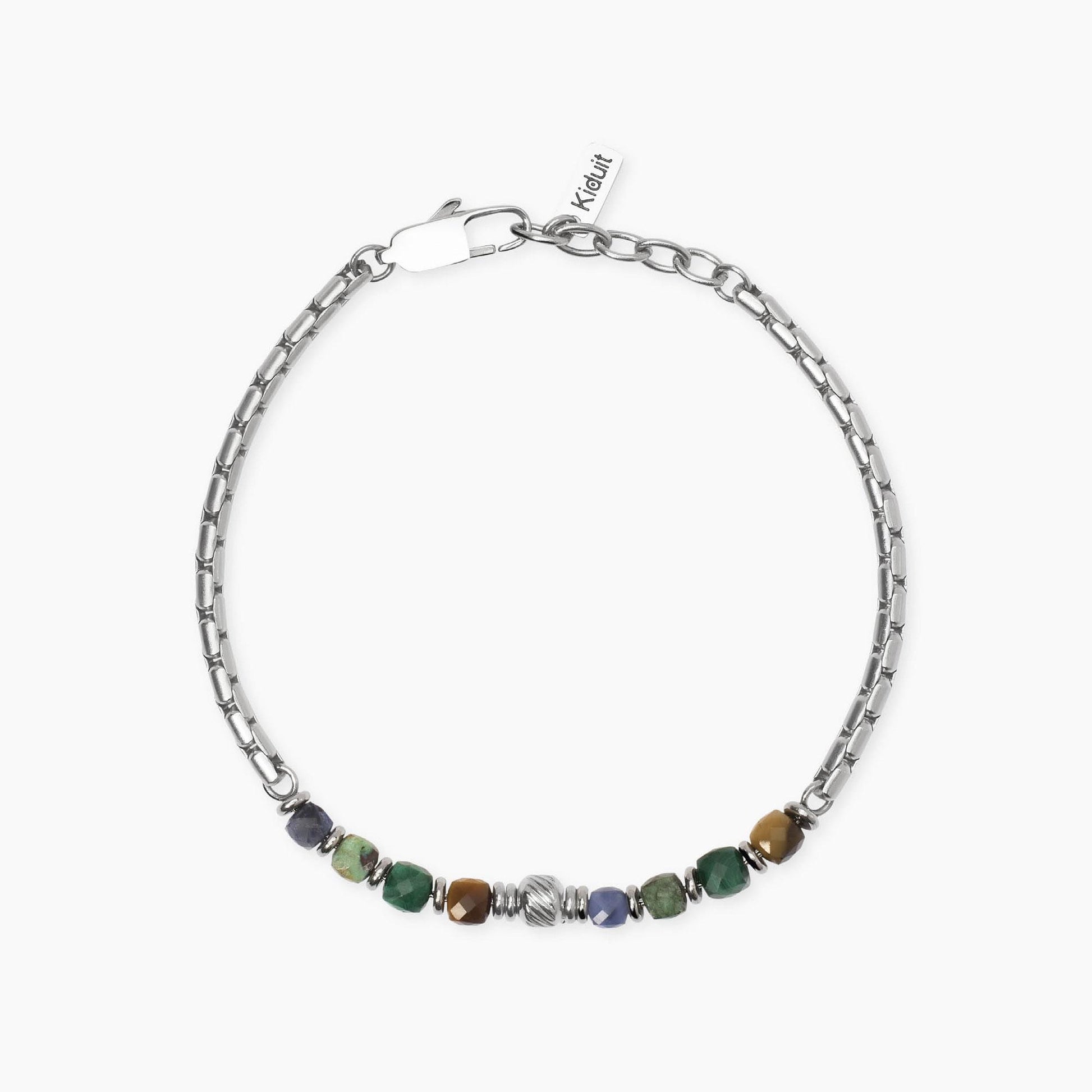 Bracciale Kidult Uomo  in acciaio con pietre multicolor 831140