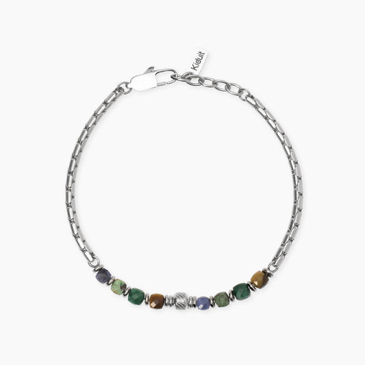 Bracciale Kidult Uomo  in acciaio con pietre multicolor 831140