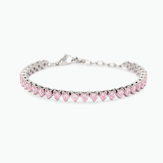 Bracciale Kidult style donna tennis cuore con zirconi  rosa 831155