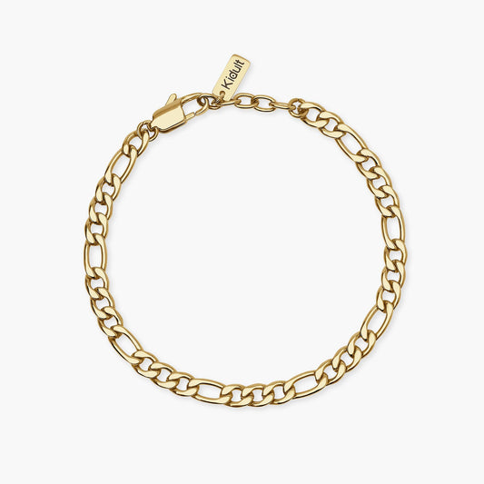 Bracciale Kidult Uomo in acciaio dorato con catena figaro 831162