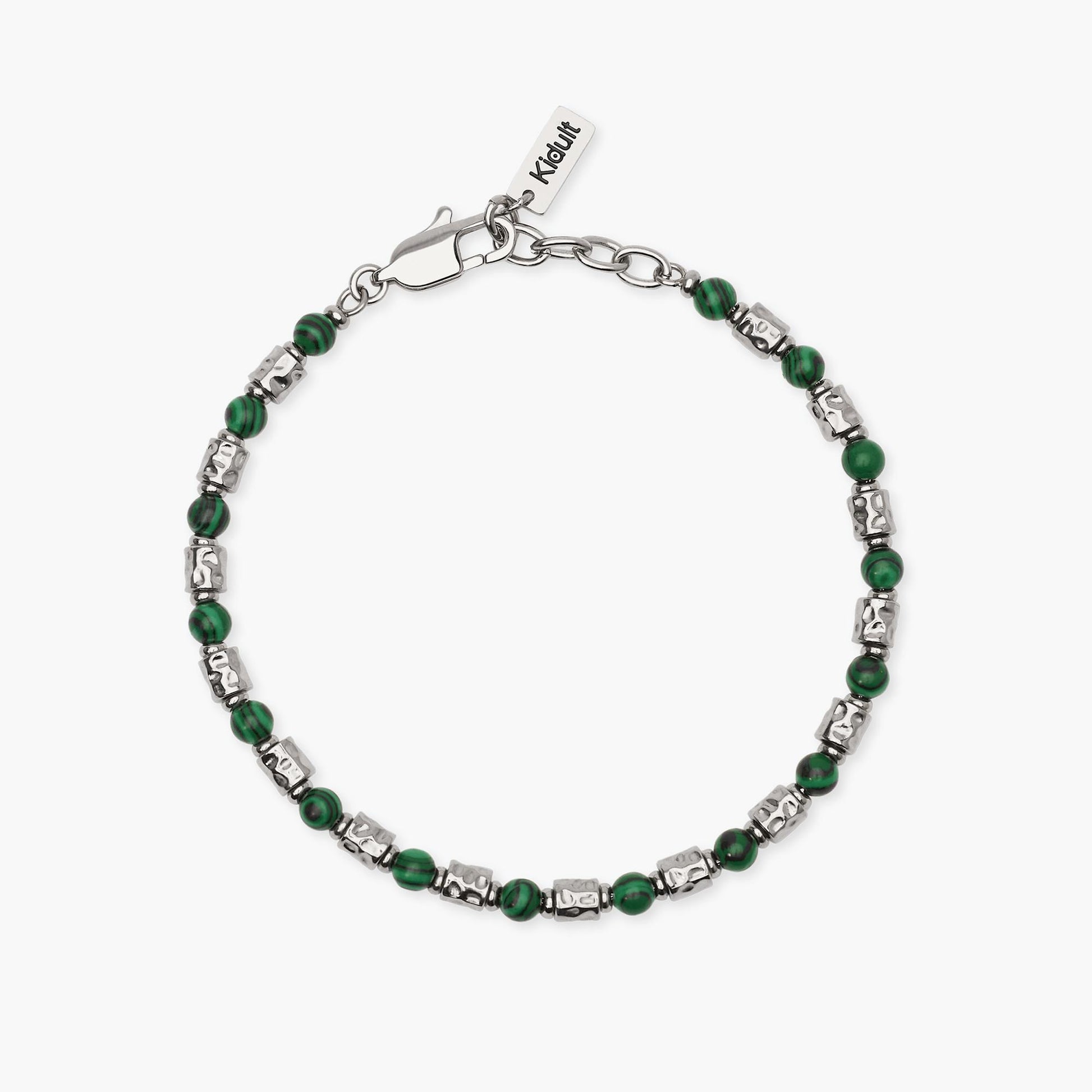 Bracciale Kidult Uomo in acciaio e malachite sintetica 831163