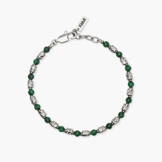 Bracciale Kidult Uomo in acciaio e malachite sintetica 831163