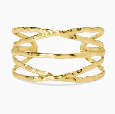 Bracciale cuff Kidult style donna in acciaio dorato 831250