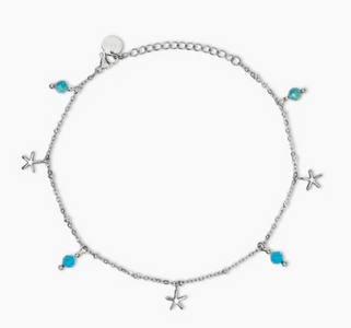 Hai aggiunto Cavigliera Kidult Style in acciaio con stelle marine e inserti azzurri 831270 al tuo carrello.