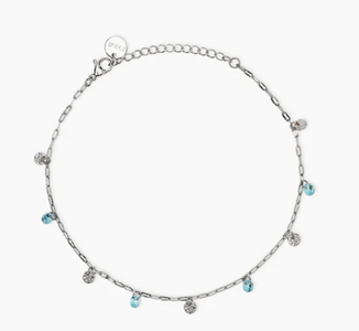 Hai aggiunto Cavigliera Kidult Style in acciaio  con charms martellati e glass azzurri 831273 al tuo carrello.