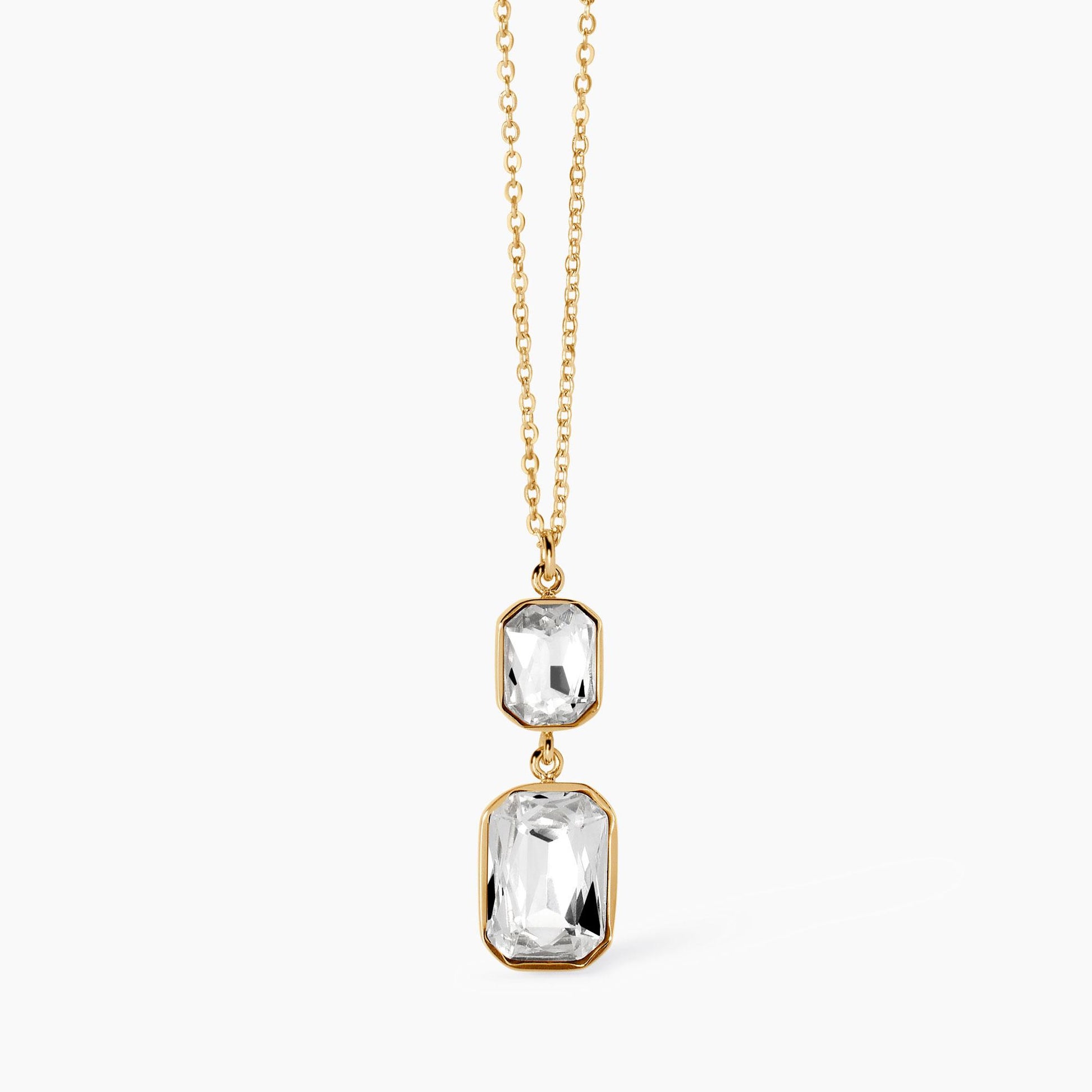 Girocollo dorato con cristalli pendenti 851002 Kidult Style
