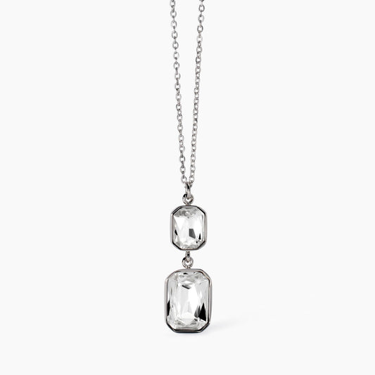 Girocollo con cristalli bianchi pendenti 851003 Kidult Style