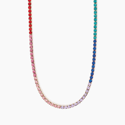 Girocollo dorato cristalli multicolor 851017 Kidult Style