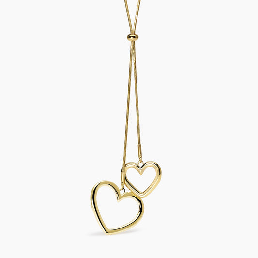 Collana con catena snake e cuori 851025 Kidult Style
