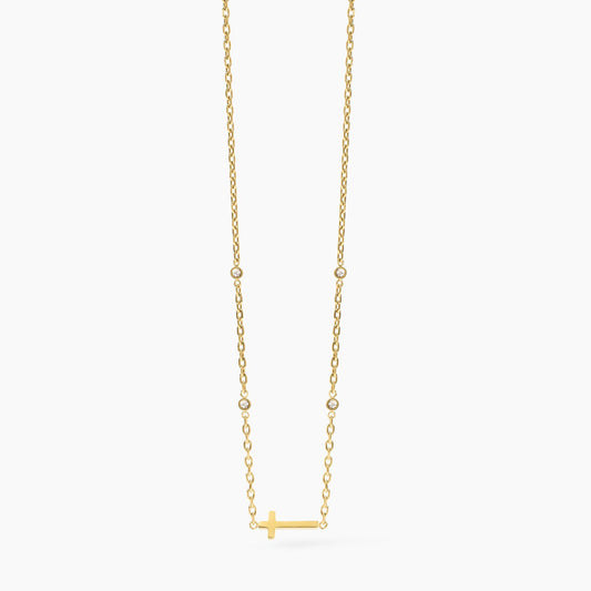 Collana Kidult Style dorato con croce 851063