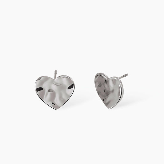 Orecchini cuore effetto martellato 861008 Kidult Style