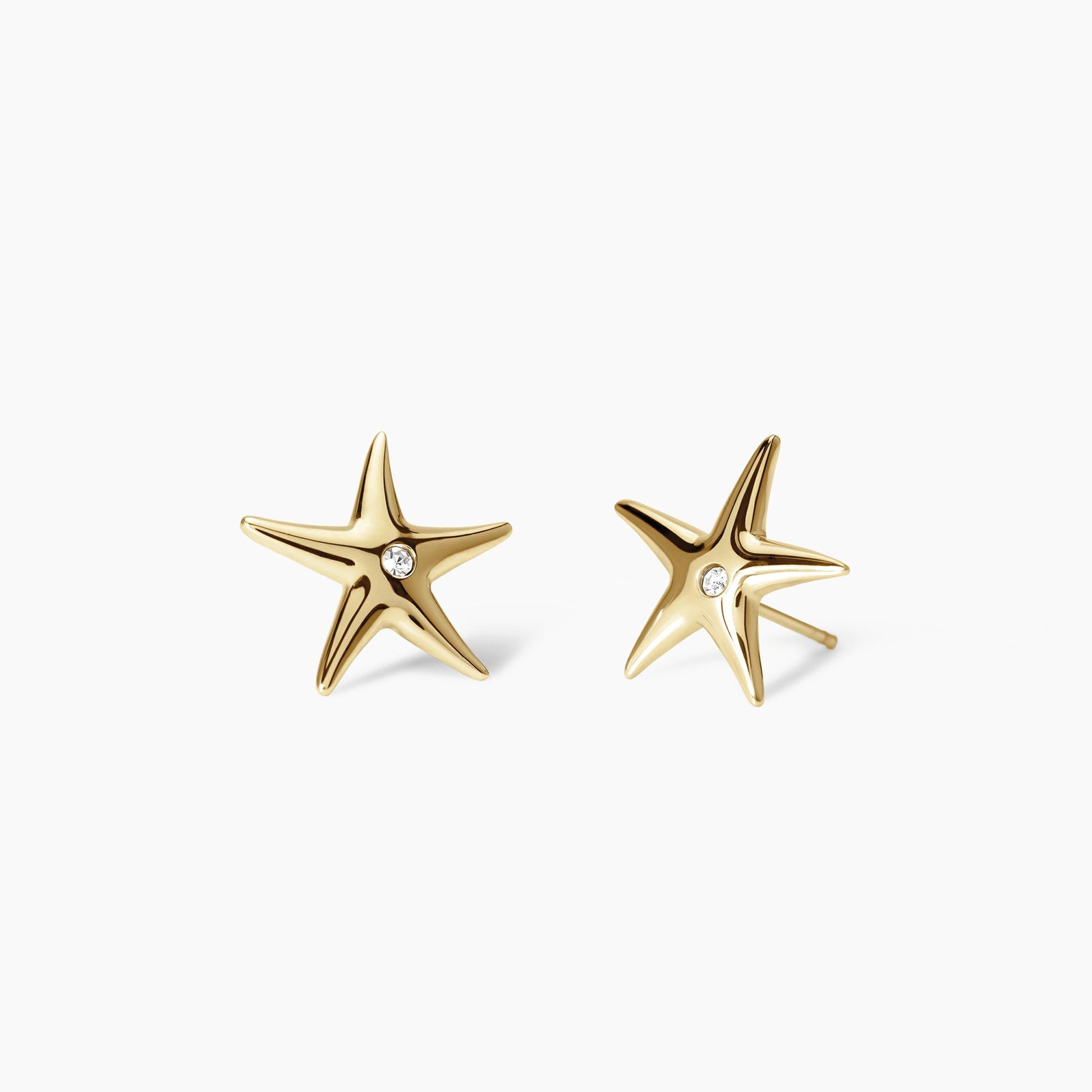 Orecchini dorati a lobo con stella marina 861040 Kidult Style