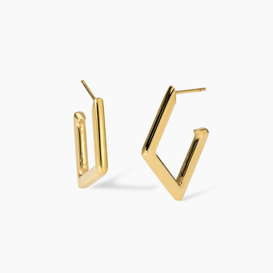 Orecchini a rombo in acciaio dorato 861045 Kidult Style