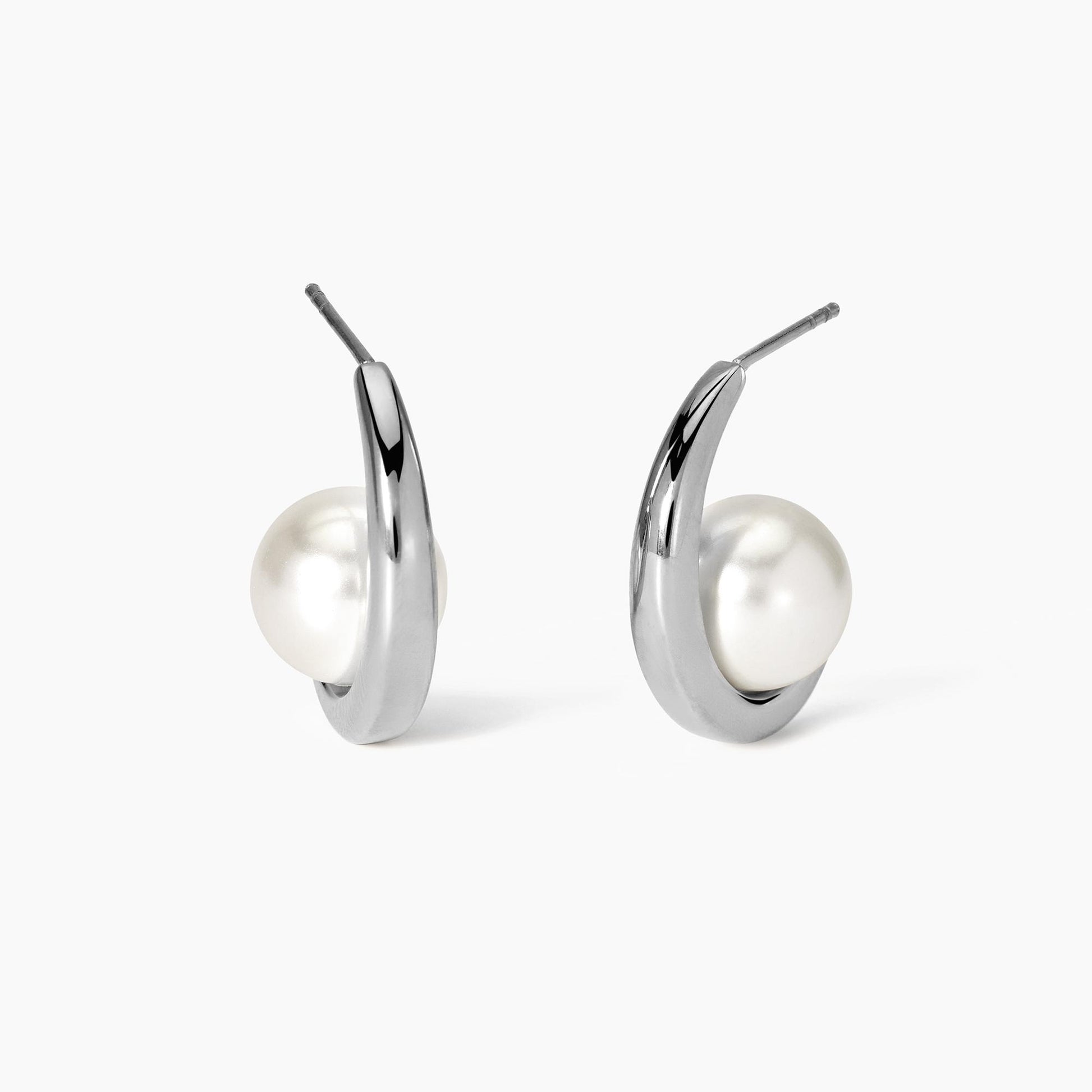 Orecchini semicerchio con perle conchiglia 861052 Kidult Style