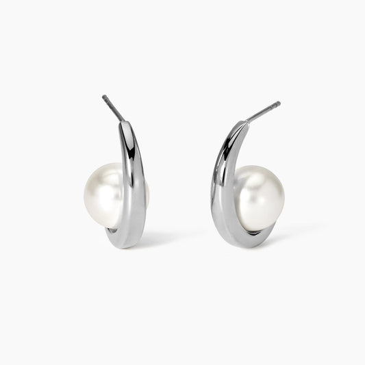 Orecchini semicerchio con perle conchiglia 861052 Kidult Style