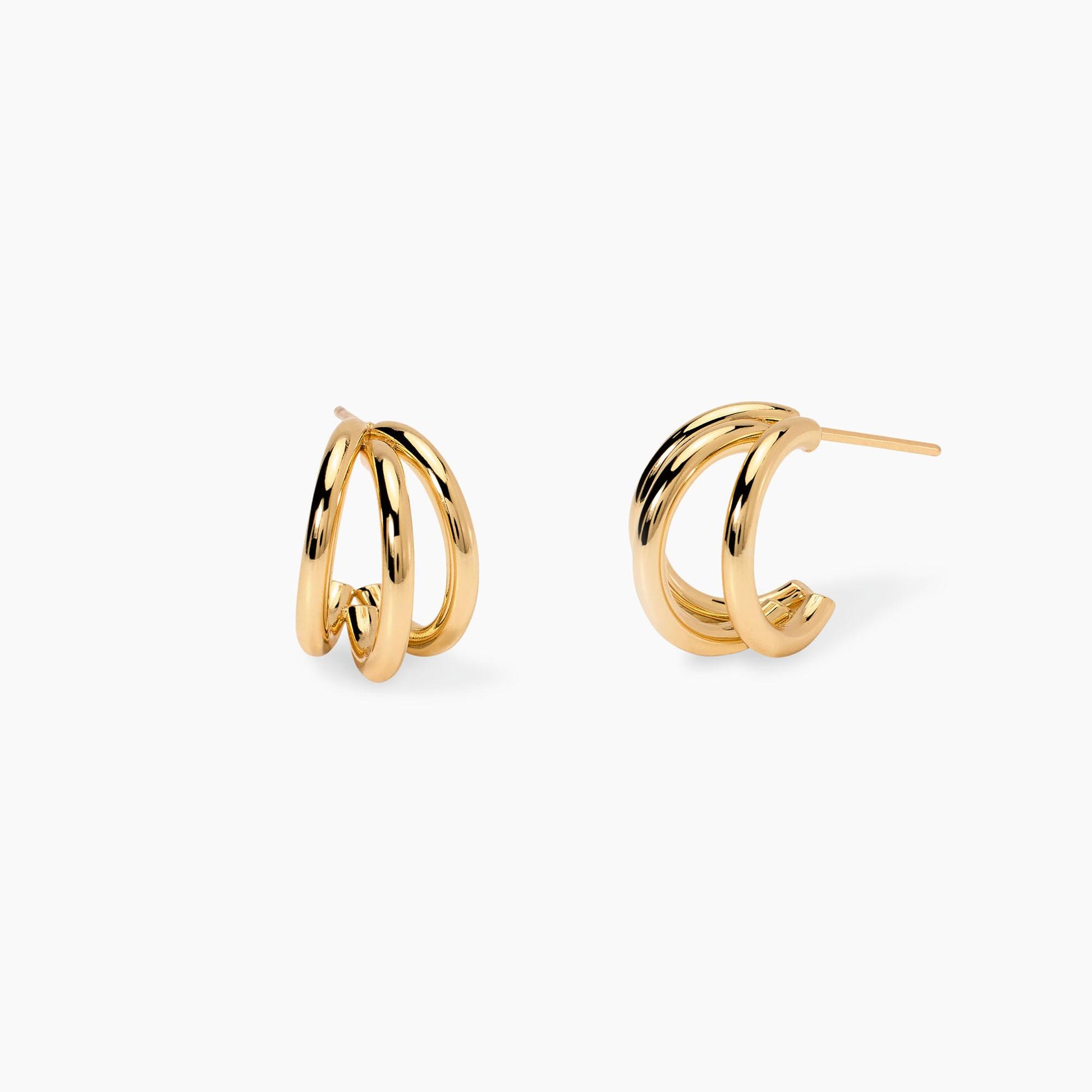 Orecchini  Kidult Style dorati con semicerchi 861079