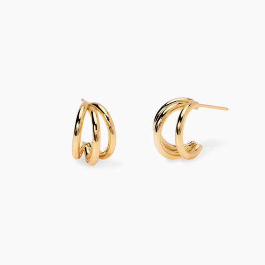 Orecchini  Kidult Style dorati con semicerchi 861079