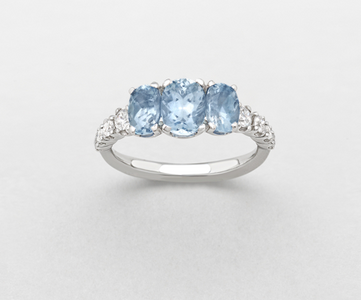 Hai aggiunto Bague en or blanc, diamants et aigue-marine AB16988BA al tuo carrello.