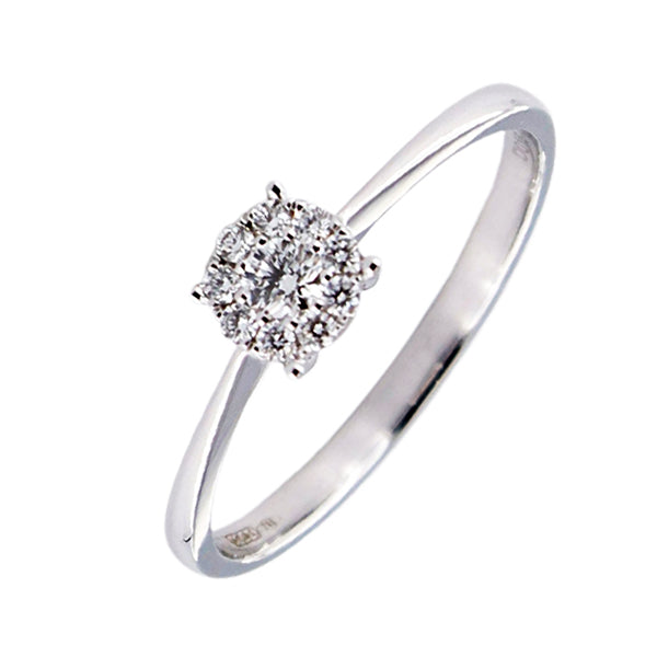 Anello solitario in oro bianco e diamanti Giorgio Visconti ABX13818C